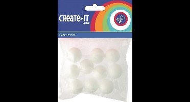 Create-It Polystyreen piepschuimbollen - 100 bolletjes van 2cm om te knutselen