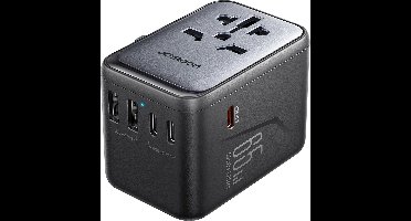 Joyroom - Reislader Universeel - Reisadapter Universeel 65W 5 Port - Universele Wereldstekker