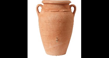 Graf regenton Antiek Amfoor 600 L-Terra-met kraantje-met vulautomaat voor ronde regenpijp