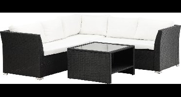 Haiti loungeset 2 delen wit,zwart.