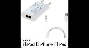 OTB Thuislader met iFrogz Lightning MFI Kabel (1M) voor iPhone