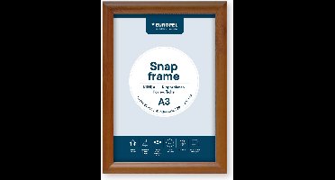 Europel Kliklijst – Posterlijst – A3 – 29,7 x 42 cm – Aluminium – 25mm – Hout