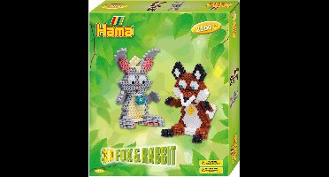 Hama Strijkkralen 3D Vos & Konijn - 2500 stuks - Vanaf 5 jaar
