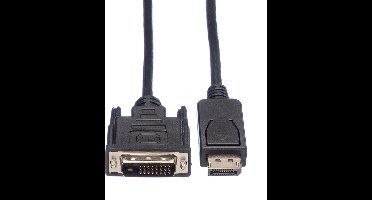 ROLINE DisplayPort Kabel DP Male - DVI Male (24+1), zwart, 3 m