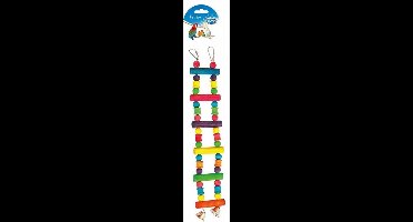 Kleurrijke houten ladder met bel 35CM