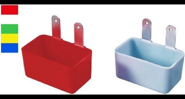 Natural - Voerbak - Duif - Weduwschapbakje Met Vaste Haken 4,7x5,5x9cm Wit - 1st