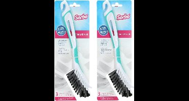 Sorbo Afwasborstel - 2x - smartbrush - groen - vezelharen