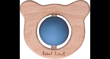 Label Label Beer Blauw Hout & Silicone Bijtspeeltje LLST-15270
