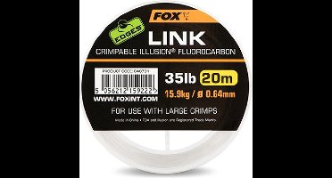 Fox Carp Edges Link Crimpable Illusion Fluorocarbon 20m 0.64mm / 35lb Clear