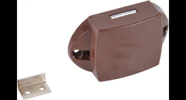 Kast-Toiletdeurslot Push-Lock (1-zijdig-BRUIN)