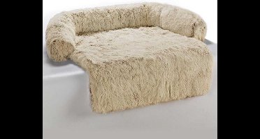 Topmast Hondenmat Comfy - Hondenmand Donut - Hondenbed - Hondendeken Bank - 115 x 95 cm - Taupe