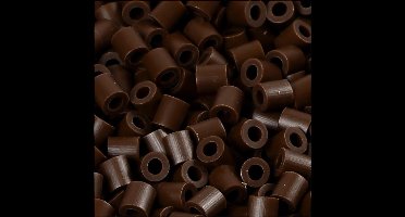Foto kralen, afm 5x5 mm, gatgrootte 2,5 mm , donkelbruin (2), 1100 stuk