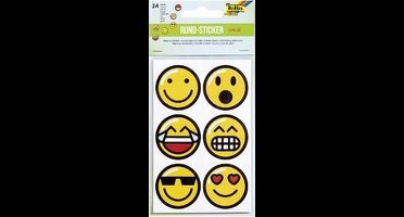 folia-ronde sticker 'Gezichten