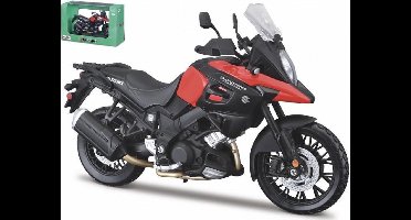 Maisto Suzuki V-STROM - Zwart/rood schaalmodel 1:12