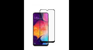 Ntech Screenprotector Geschikt voor Samsung Galaxy A30 full cover Screenprotector Tempered Glass - Zwart