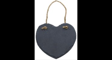 Esschert Design Plantenlabel Hart 12 X 11 Cm Steen/touw Zwart