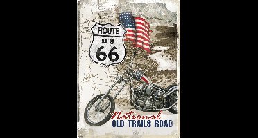 Route 66 National Old Trails Road Metalen wandbord 30x40 cm