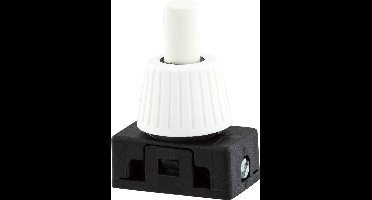 Q-Link drukschakelaar - enkelpolig - inbouw - universeel - wit - 2 stuks