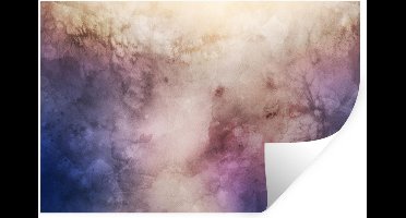 Muurstickers - Sticker Folie - Waterverf - Bruin - Paars - Oud Roze - 30x20 cm - Plakfolie - Muurstickers Kinderkamer - Zelfklevend Behang - Zelfklevend behangpapier - Stickerfolie