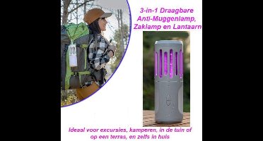 3-in-1 Draagbare Anti-Muggenlamp, Zaklamp en Lantaarn