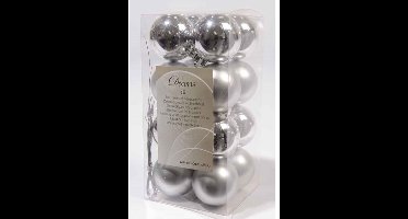 Decoris kerstballen – 16 stuks – kunststof - 4cm
