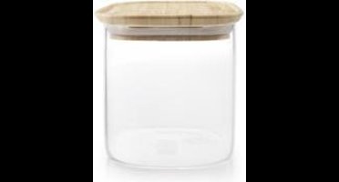 Ibili 681008 Voorraaddoos Vierkant Bus 0,8 l Bamboo, Transparant 1 stuk(s)