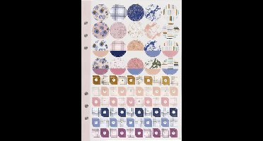 Stickerboek, bloemen, A5, goud, paars, roze, 1 stuk