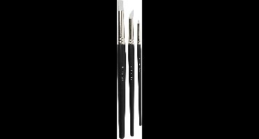 Artist Line, afm 2+6+10, L: 19-25 cm, B: 6+10+15 mm, plat,rond, 3 stuk