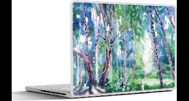 Laptop sticker - 11.6 inch - Bomen - Kleuren - Zomer - 30x21cm - Laptopstickers - Laptop skin - Cover