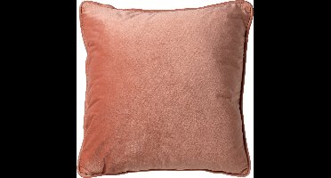 Dutch Decor FINN - Kussenhoes 60x60 cm - velvet - effen kleur - Muted Clay - roze - met rits - zonder binnenkussen