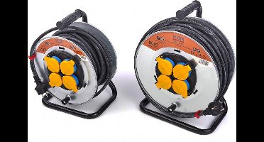 HBM 50 meter spatwaterdichte IP44 stroomhaspel 3 x 1,5 mm