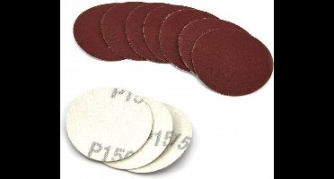 20 Delige set 50 mm Schuurschijfjes met Klittenband K150