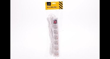 ARD 1352 Tafelcontactdoos - 6-voudig - 5 meter - Wit - Stekkerdoos