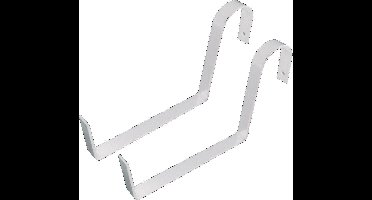 Hendrik Jan - Bloembakhaak - Balkon - Wit - 2 stuks