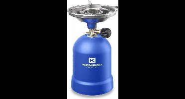 Kemper Gaskooktoestel 1200 Watt - met windbescherming - blauw