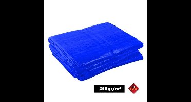 Blauw afdekzeil bache bouwzeil 8x10m 250gr/m²