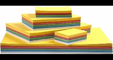 Karton - Hobbykarton - Lente Karton - 13 Verschillende Vrolijke Kleuren - DIY - Knutselen - A2, A3, A4, A5, A6 - 180 grams - Creotime - 1800 vellen
