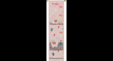 Vervaco - Telpakket kit - Geboorte - Groeimeter - Leuke lama - PN-0179067 - Borduren - Borduurpakket - Borduurpakket geboorte - Borduurpakket volwassenen