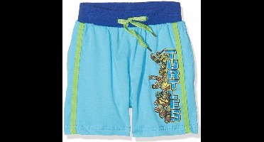 Teenage Mutant Ninjae Turtles - Leonardo, Donatello, Raphael & Michelangelo - Bermuda Shorts - Blauw Met Groene Strepen - 98 cm - 3 jaar