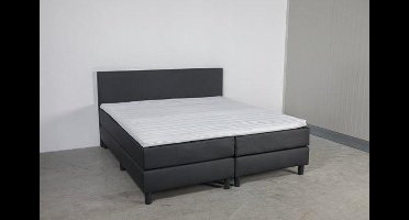 Boxspring Bravo - 90x210 cm - Luxe Pocketvering - Skai Zwart