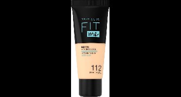 Maybelline New York - Fit Me Matte + Poreless Foundation - 112 Soft Beige - Medium Dekkende Foundation met Matte Finish voor de Normale tot Vette Huid - 30 ml