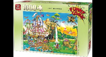 King Funny Comic Puzzel - Just Married - 1000 Stukjes Legpuzzel (68 x 49 cm)