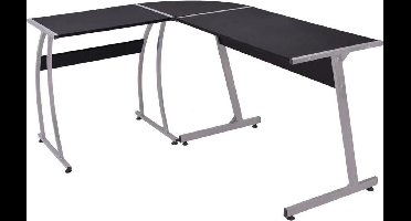 vidaXL - Hoekbureau - L-vormig - zwart