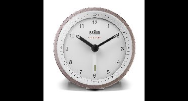 Braun BC07PW-DCF - Wekker - Analoog - Radiogestuurde tijdsaanduiding - Cijfers - Wit - Roze