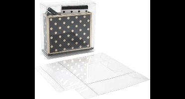 Plastic Doosjes 14,3x5,1x14,3cm Voedselveilig Autolock Bodem (25 stuks)