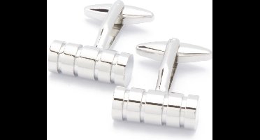 Manchetknopen - Cilinder met Vier Brede Groeven