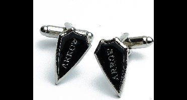 Manchetknopen - Arrow Pijl Pijlenpunt Zwart