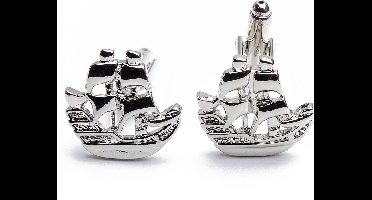 Manchetknopen - Zeilboot Zeilen Piratenschip Tweemaster