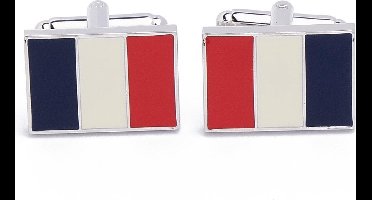 Manchetknopen - Franse Vlag Frankrijk Frans Blauw Wit Rood