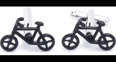 Manchetknopen - Fiets Fietsen Zwart